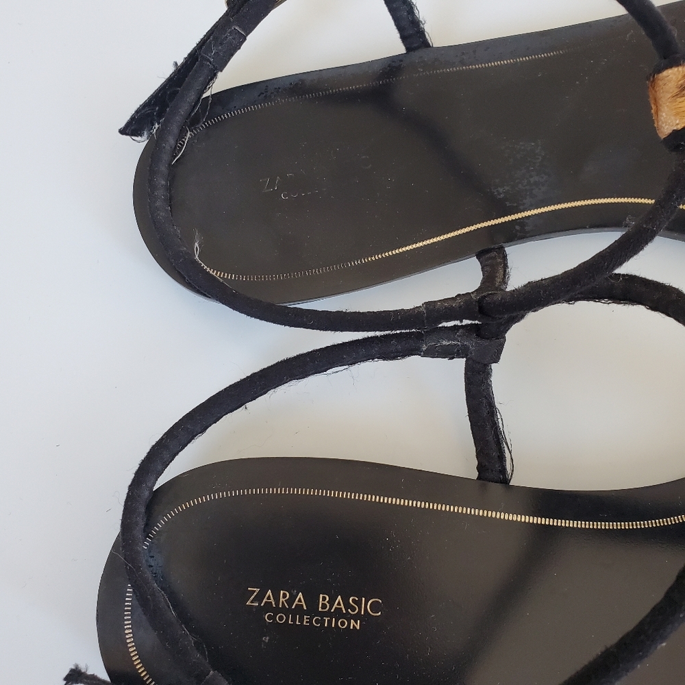 ZARA basic animal print sandals - Picture 5 of 12